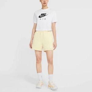 MSRP $40 NWT Nike Sportswear Athletic Sweat Shorts Light Yellow Size XXL 2X Y2K